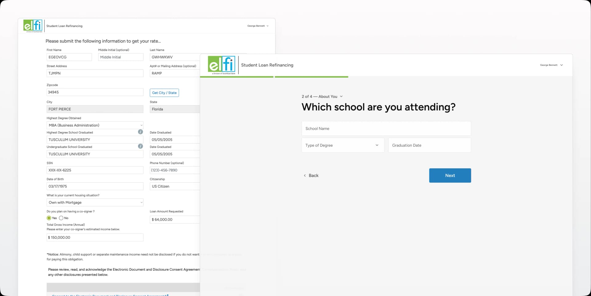 Chunking out the application into smaller sections to make it more manageable