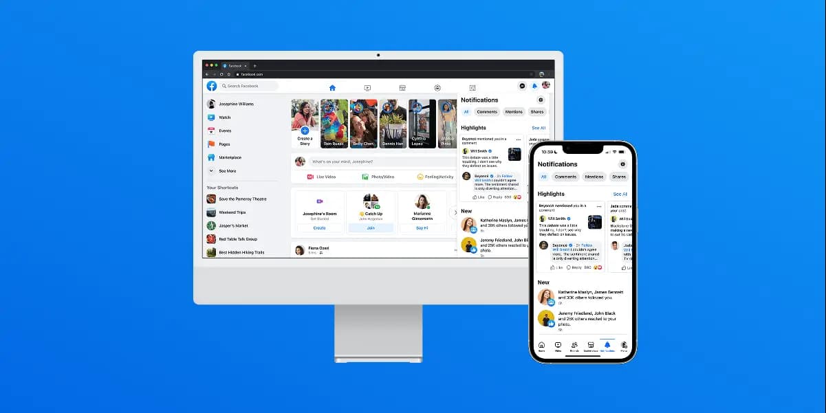 Facebook - P+ notifications center
