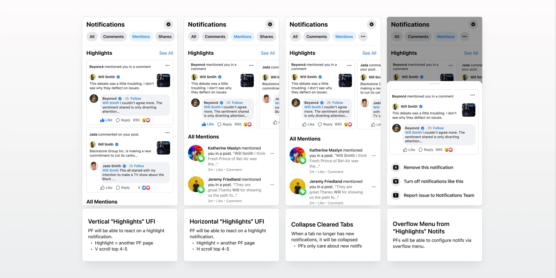 Redesigned notification grouping system