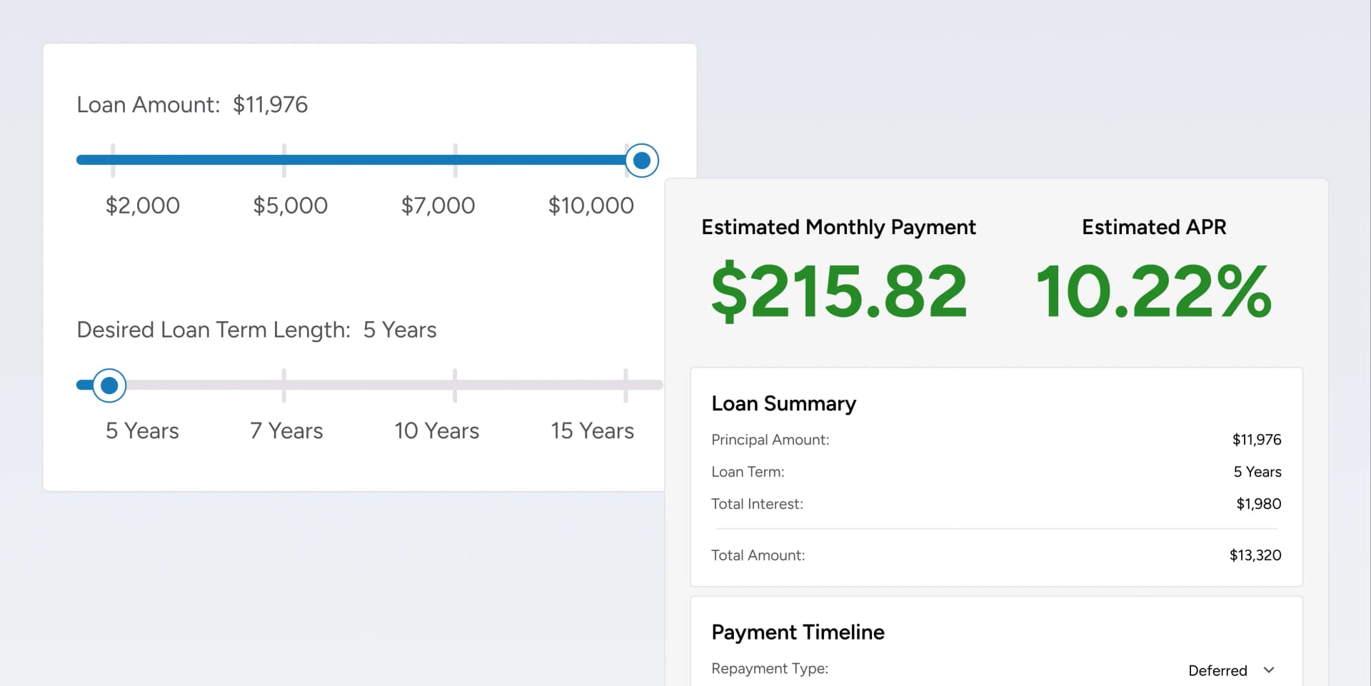 Mobile-optimized experience for on-the-go calculations