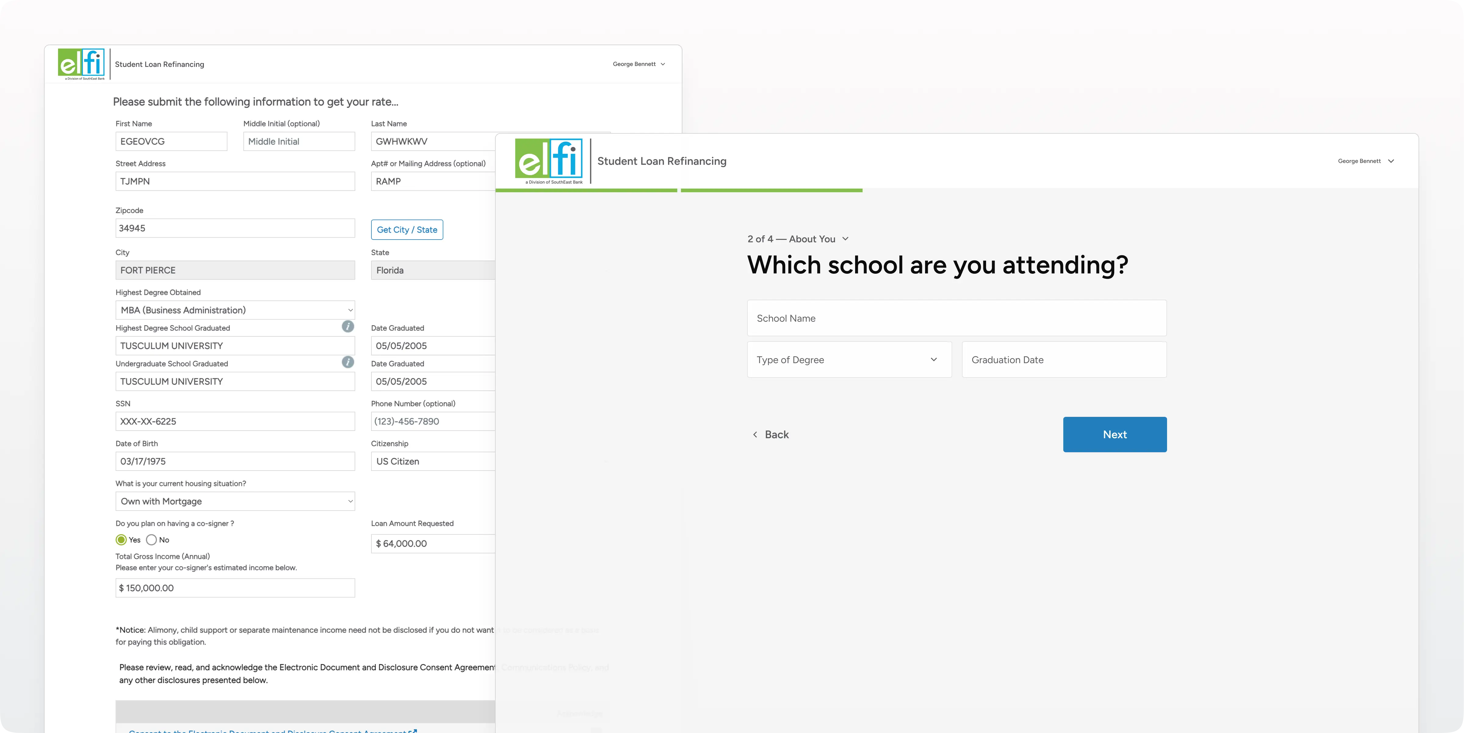 Student Loan Application Flow